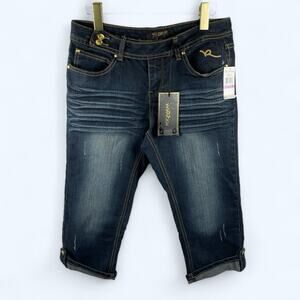 Rocawear Ladies Skimmer Stretch Bermuda Shorts Size 11 NWT